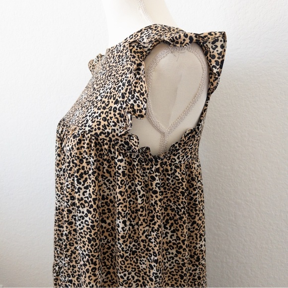 ASOS Design Leopard Print Tiered Maxi Dress Women’s Size 6 - Picture 6 of 9